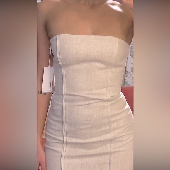 Reformation Layton linen strapless dress - Picture 11 of 13